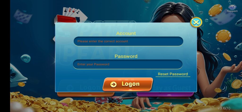 3 Patti Pearl Game APK Login Account and Password