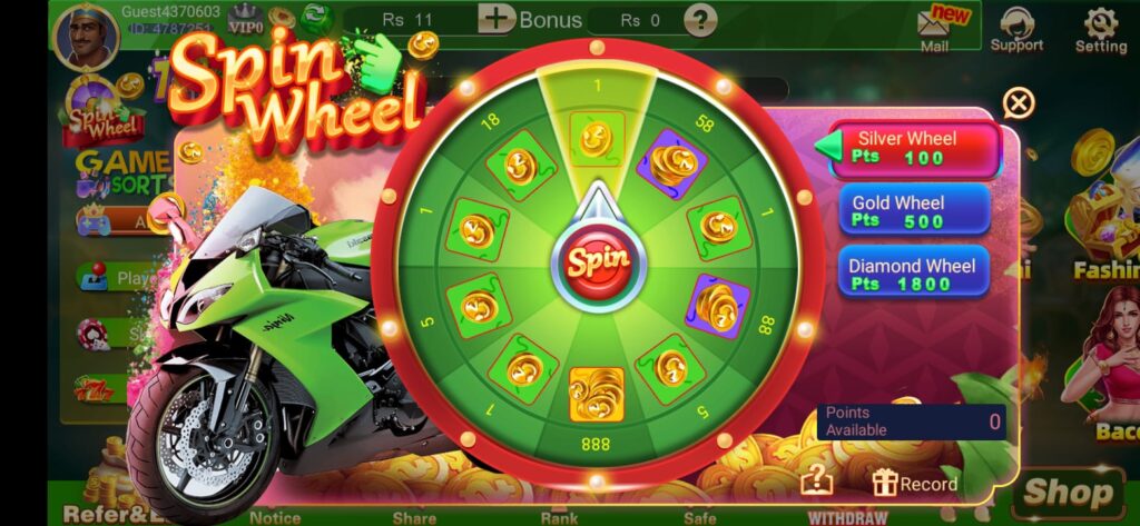 3Patti Boss Casino APK Spin Wheel and Free Chips