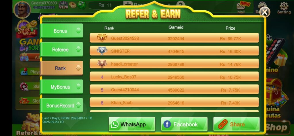 3 Patti Boss Download APK Refer and Earn Real Money by Playing Gamea